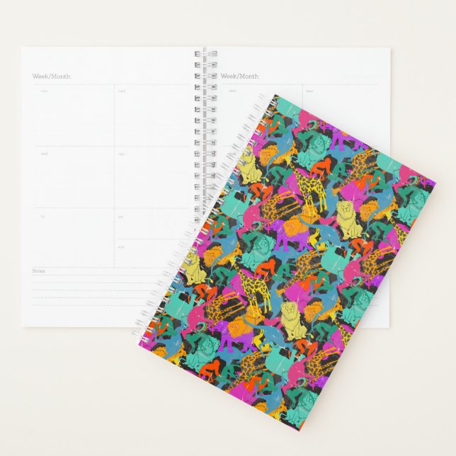 Retro Animal Silhouettes Pattern Planner (Display)
