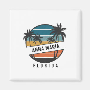 Retro Anna Maria Beach Florida Surfboard Surfing Magnet