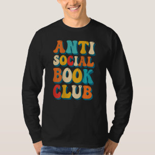 Retro Anti Social Book Club Readers T-Shirt