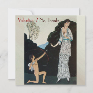 RETRO ANTI VALENTINE'S DAY PARTY WAX SEAL MONOGRAM INVITATION