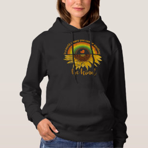 Retro Antique Be Kind Sunflower Lovers Rainbow W H Hoodie