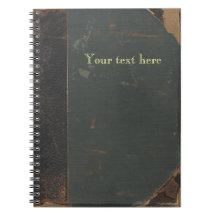 Retro antique canvas book cover, leather bound
