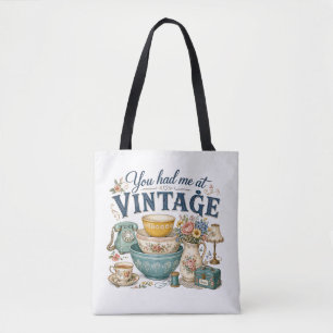 Retro Antique & Vintage Quote Collectors Design Tote Bag