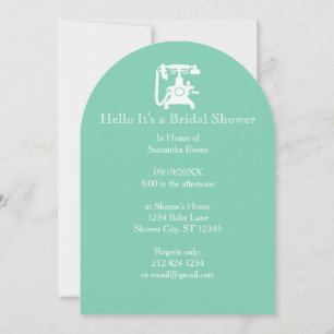 Retro Any Color Telephone Pattern Invitation