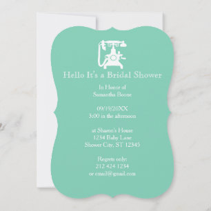 Retro  Any Color Telephone Pattern Invitation