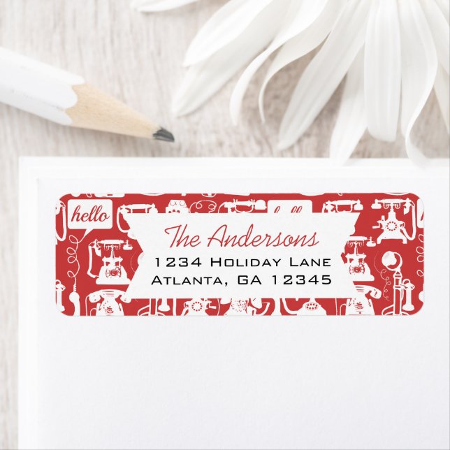 Retro  Any Colour Telephone Pattern (Insitu)