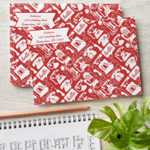 Retro  Any Colour Telephone Pattern Envelopes