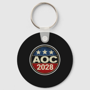 Retro Aoc 2028 Fight Oligarchy Protest Resist Bern Key Ring