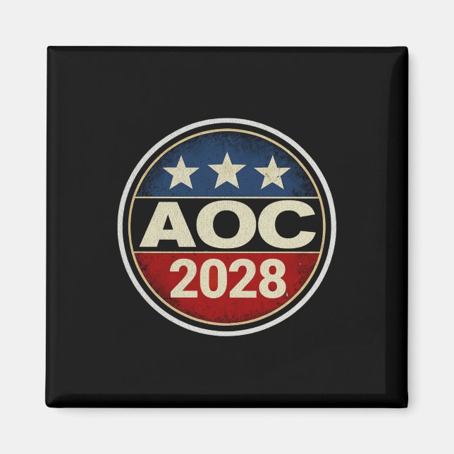 Retro Aoc 2028 Fight Oligarchy Protest Resist Bern Magnet (Front)