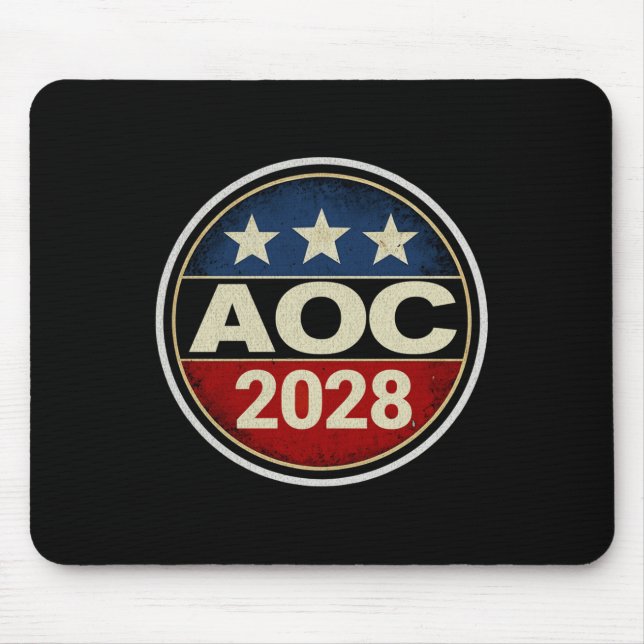 Retro Aoc 2028 Fight Oligarchy Protest Resist Bern Mouse Mat (Front)