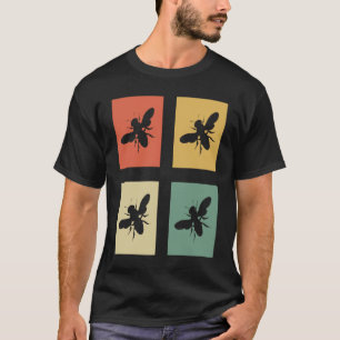 Retro Apiary Nature Beehive Honeycomb Insect Bees T-Shirt