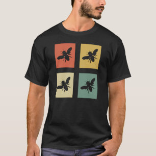 Retro Apiary Nature Beehive Honeycomb Insect Bees T-Shirt
