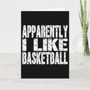 Retro Apparently I Like Sketll Funny Sports Lovers Card