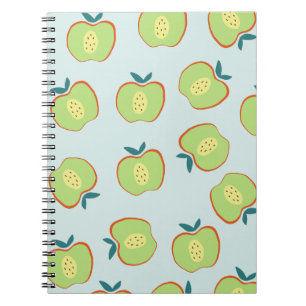 Retro Apple Fruit Pattern Notebook