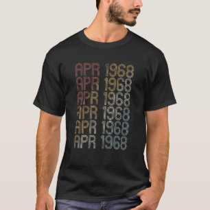 Retro Apr 1968 Pattern Vintage April 1968 Birthday T-Shirt
