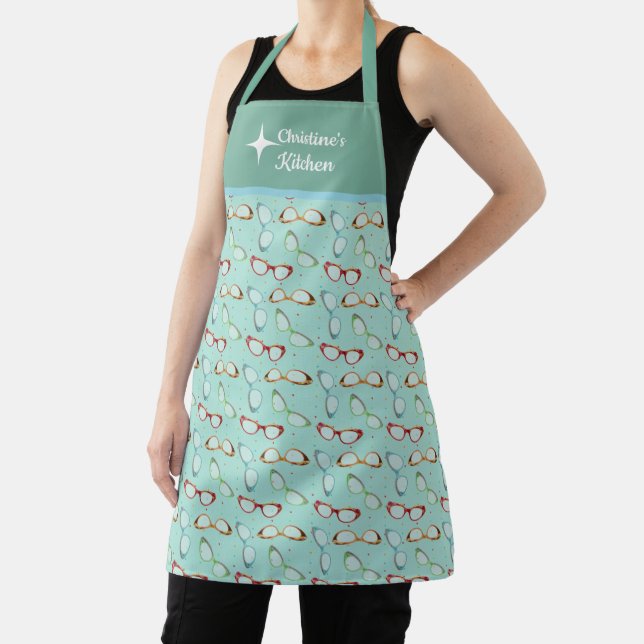Retro Apron with Cat Eye Glasses (Insitu)