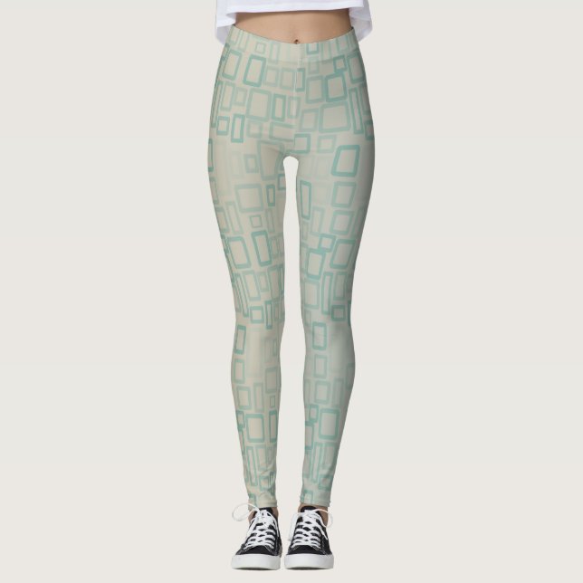 Retro Aqua Leggings (Front)