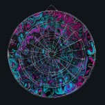 Retro Aqua Magenta and Black Abstract Swirl Dartboard<br><div class="desc">This Original Digital Oil Painting by My Rubio Garden features a Retro Aqua,  Magenta and Black Abstract Swirl Liquid Art Painting with Blue,  Purple and Turquoise Accents. The result is a trippy,  groovy,  abstract design that you will love!</div>
