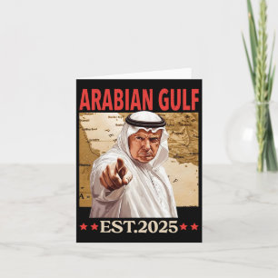 Retro Arabian Gulf Gulf Of Arabia Persian Gulf Fun Card