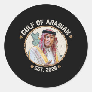Retro Arabian Gulf Gulf Of Arabia Persian Gulf Fun Classic Round Sticker