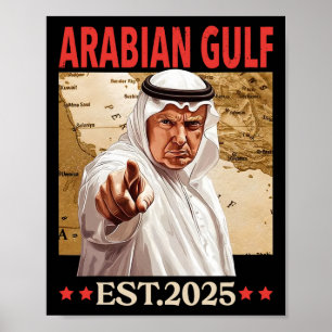 Retro Arabian Gulf Gulf Of Arabia Persian Gulf Fun Poster