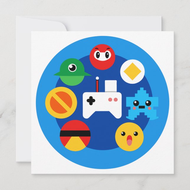 Retro Arcade Fun Thank You Card (Front)