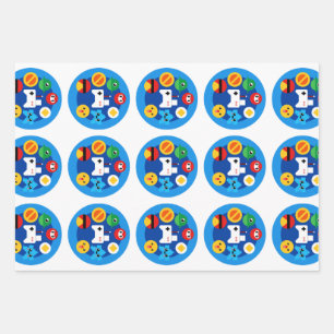 Retro Arcade Fun Wrapping Paper Sheet