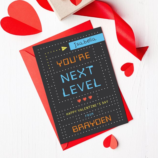 Retro Arcade Game Classroom Valentine's Day Card (Creator Uploaded)