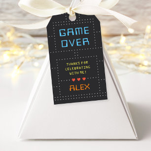 Retro Arcade Game Kids Birthday Favour Tags