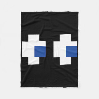 Retro Arcade Gaming Halloween Ghost Partner Group Fleece Blanket