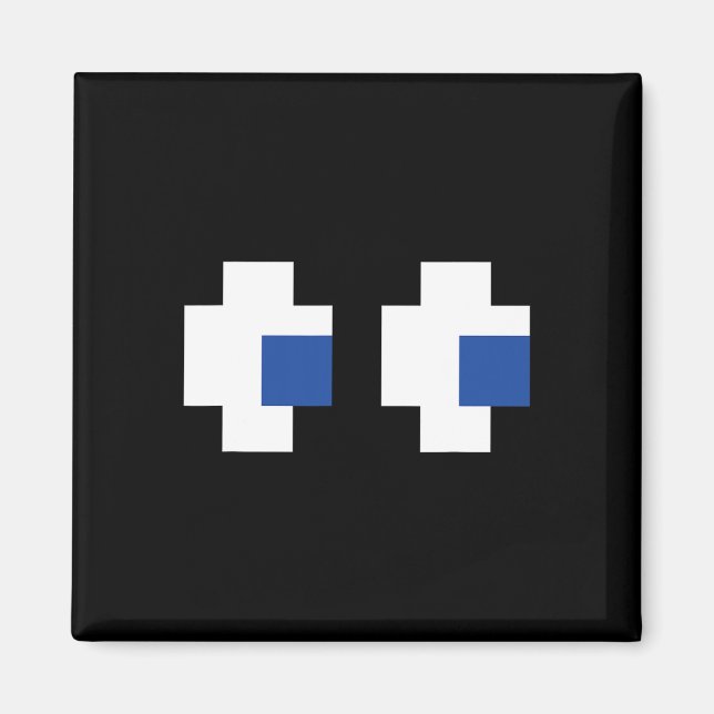 Retro Arcade Gaming Halloween Ghost Partner Group  Magnet (Front)