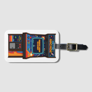 Retro Arcade Gaming iPhone 17 Pro Max Case Luggage Tag