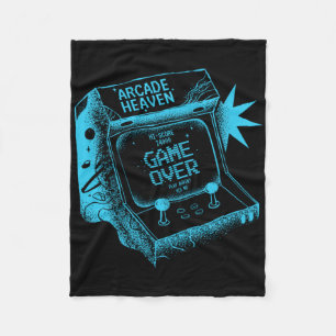 Retro Arcade Heaven Sticker Fleece Blanket