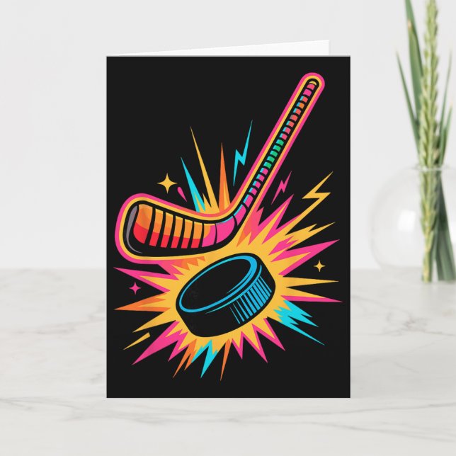 Retro Arcade Ice Hockey  Card (Front)