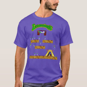 RETRO ARCADE LEMMINGS PIXEL ART ILLUSTRATION T-Shirt