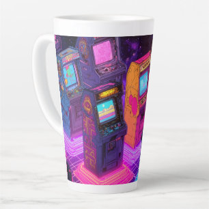 Retro Arcade Machines Latte Mug
