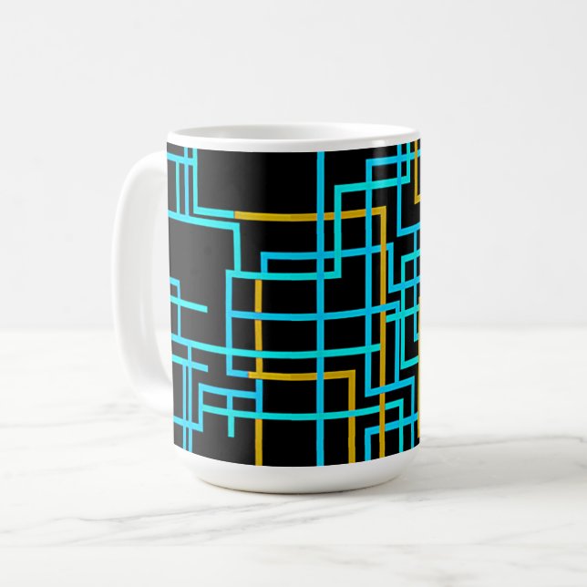 Retro Arcade Maze Coffee Mug (Front Left)