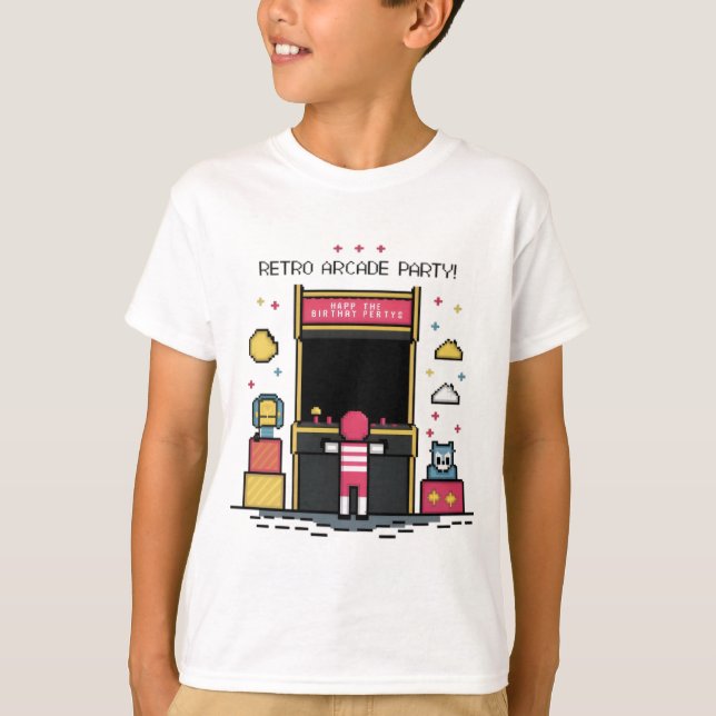 Retro Arcade Party T-Shirt (Front)