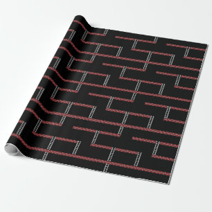 Retro Arcade Pixel Platform Ladder Design Wrapping Paper