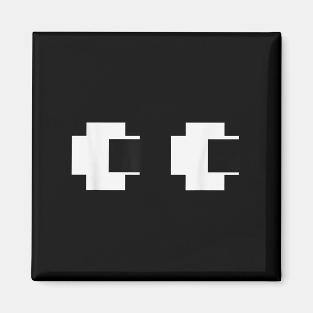 Retro Arcade Video Game Ghost Eyes Halloween Group Magnet (Front)