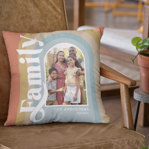 Retro Arch Family Name Cushion