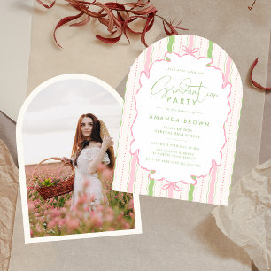 Retro Arch Hand Drawn Grad Party 2026 Invitation