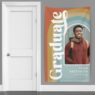 Retro Arch Photo 2022 Graduation Banner