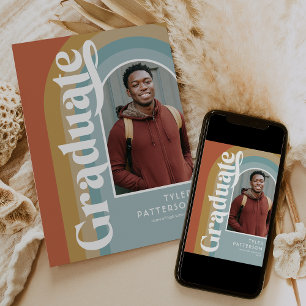 Retro Arch Photo 2025 Graduation Announcement