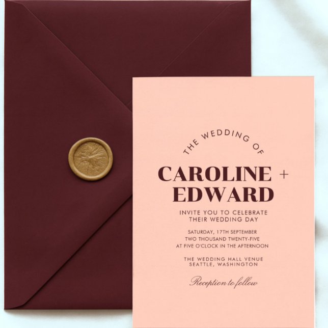Retro Arched Striped Wedding Invitation (Creator Uploaded)