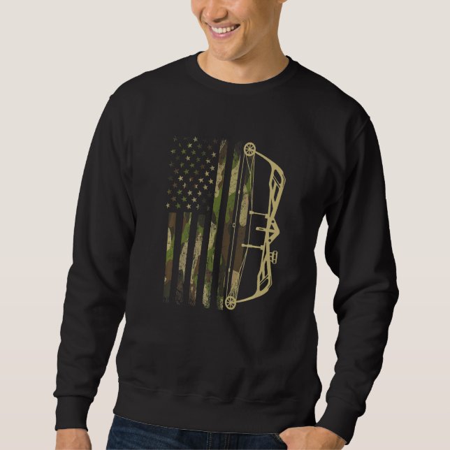 Retro Archery  Archer Crossbow Arrow Present Sweatshirt (Front)