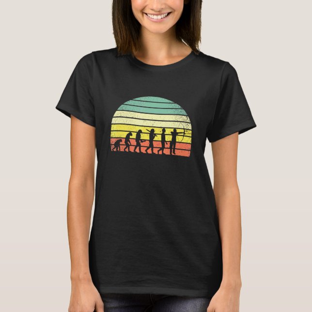 Retro Archery Evolution For Archers Bowmen T-Shirt (Front)
