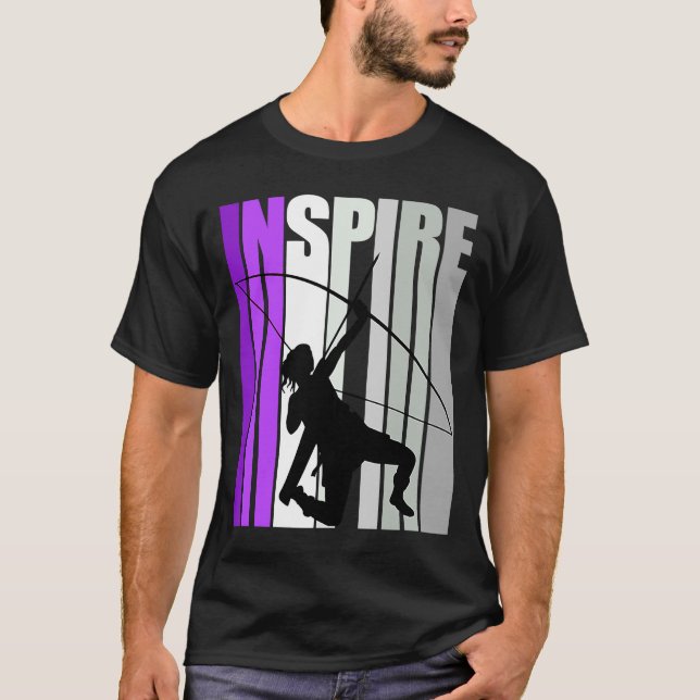 Retro Archery Girl Archers Birthday Inspire Inspir T-Shirt (Front)
