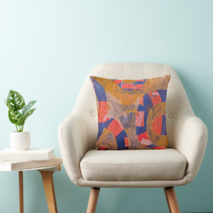 Retro Arches, A Gel Print Abstract Pillow