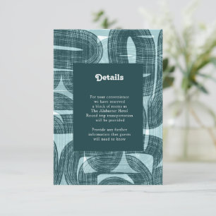 Retro Arches And Bends and Lines Teal Details  Enclosure Card
